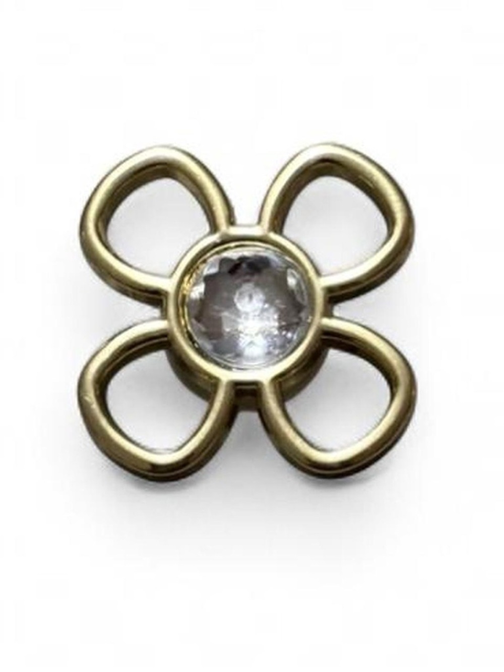 Crocs Cutout Gold Flower Jibbitz™ Charm | Gold Tone Crystal